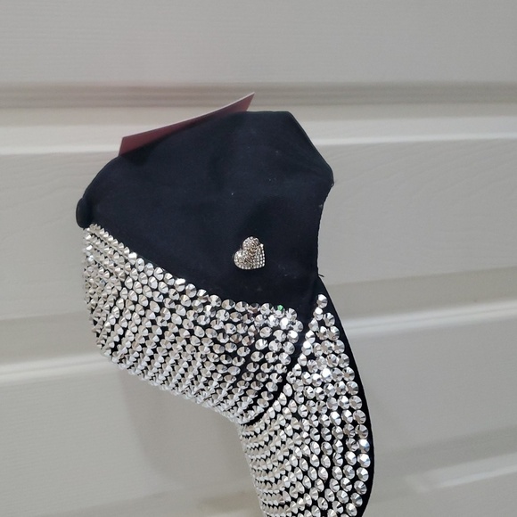 Juicy Couture black‎ bling out rhinestone adorned glam lux diva baseball cap new main image 6
